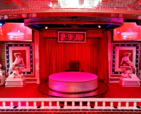 Bagdad Barcelona main stage and performance area inside the club